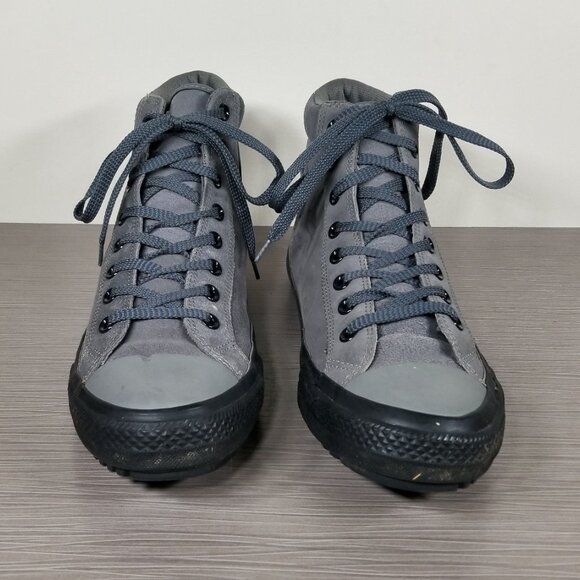 Chuck Taylor All Star High Top, Sharkskin Grey Suede, Mens Size 10 - Picture 2 of 12